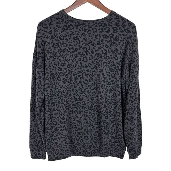 Athleta Pure Luxe Leopard Sweatshirt Top Spring Night Women's Small #502398 - Picture 4 of 8